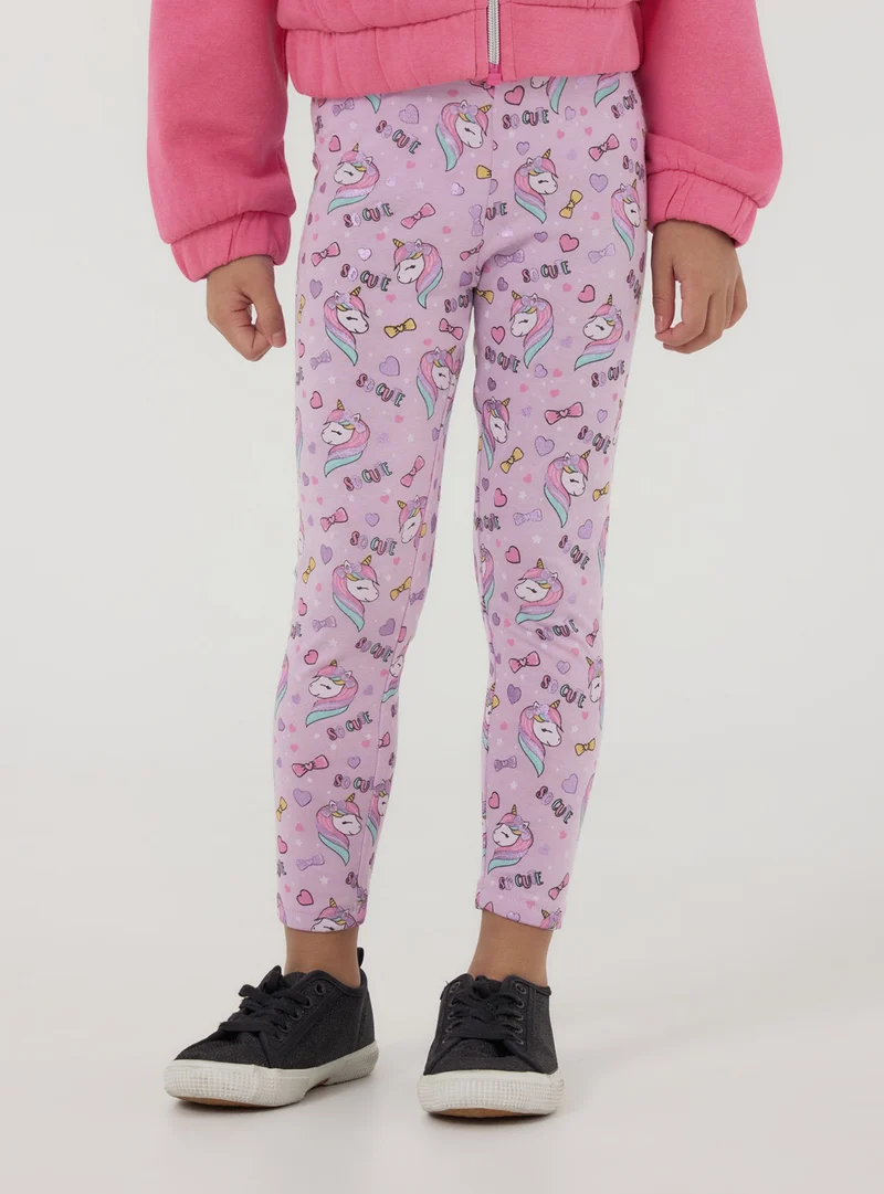 Leggings con stampa unicorni