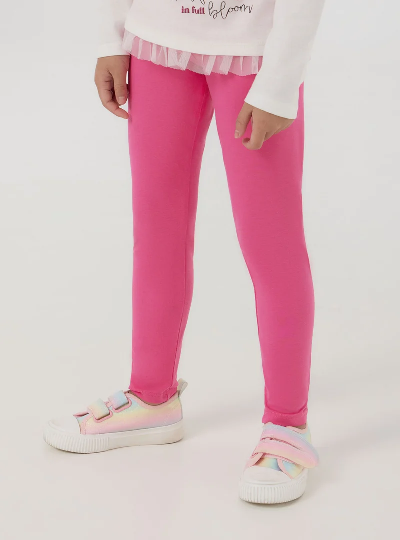 Leggings jersey stretch tinta unita