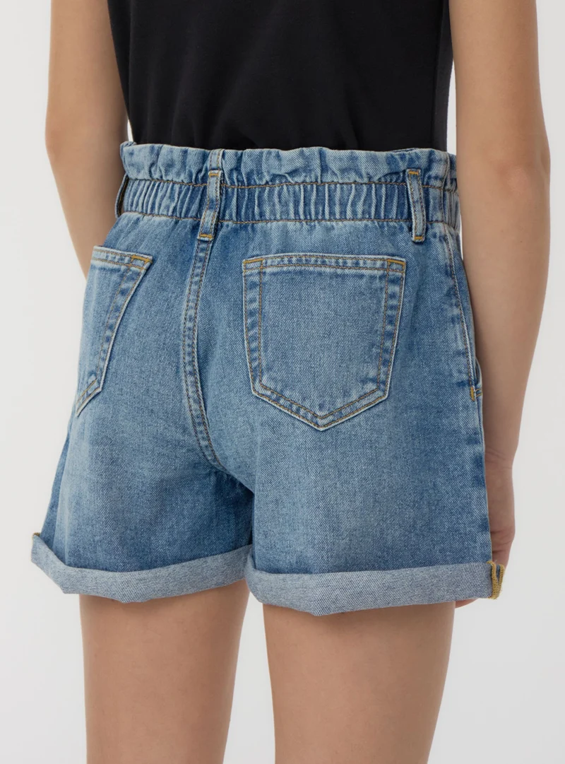 Shorts denim paperbag