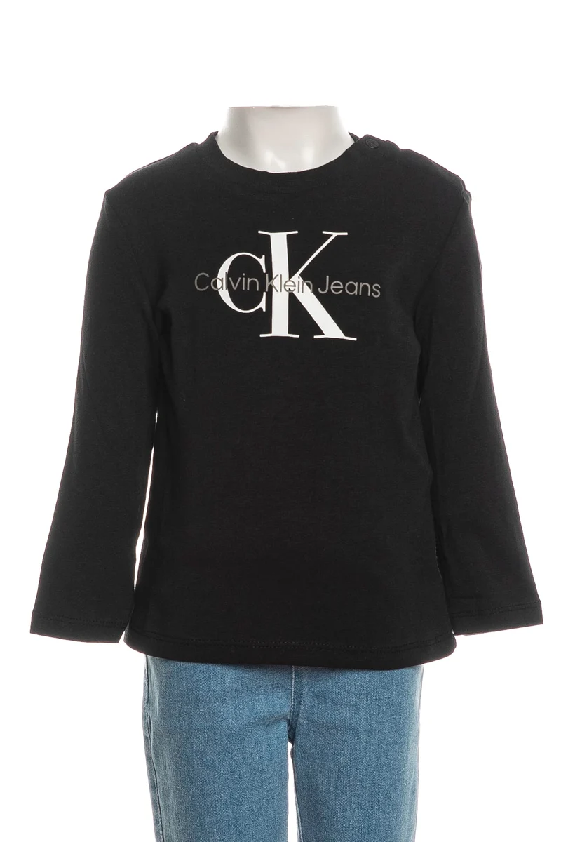 T Shirt Calvin Klein Mono Ls Tee Da Bambino Nera