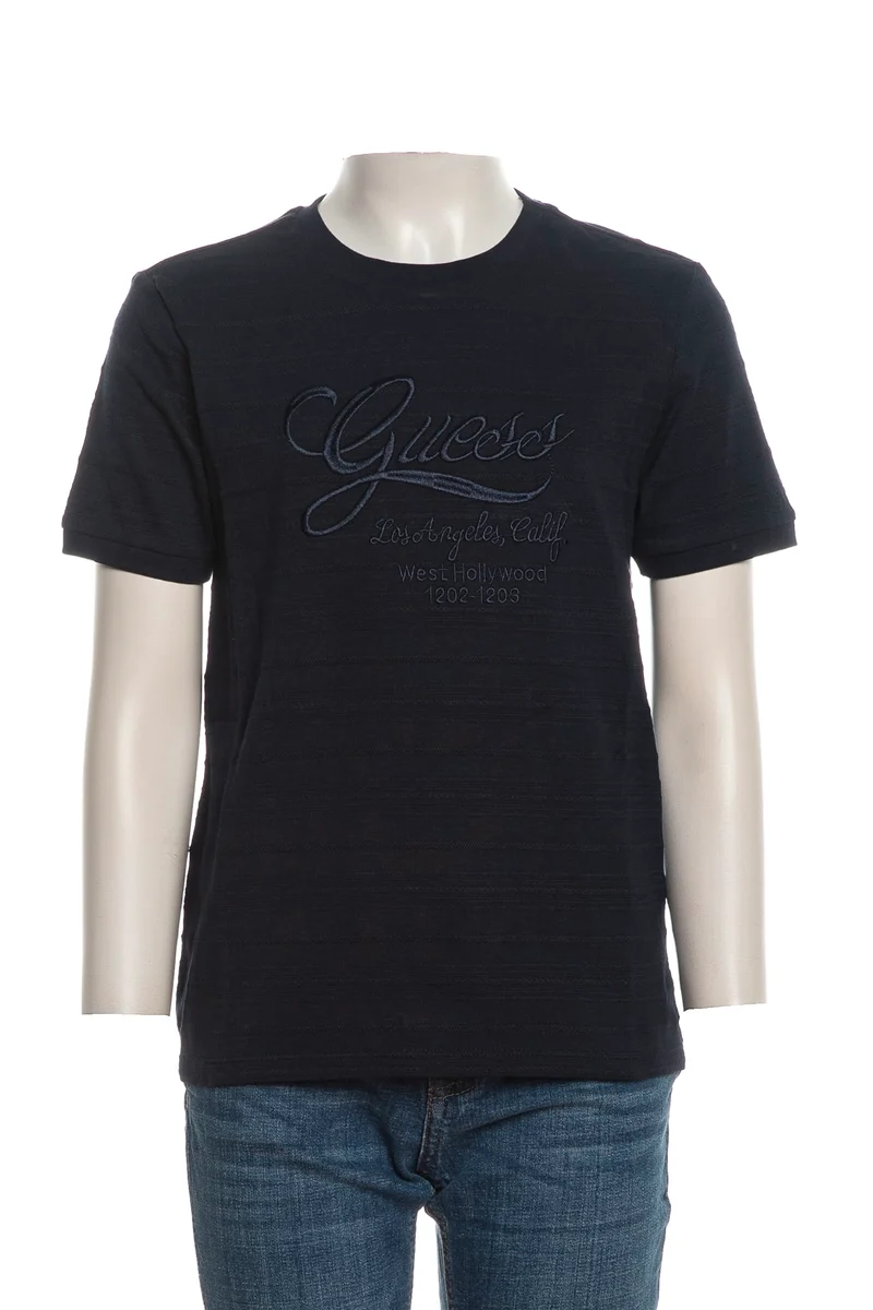 T Shirt Guess L.A. Jqd Tee Da Bambino Blu Notte