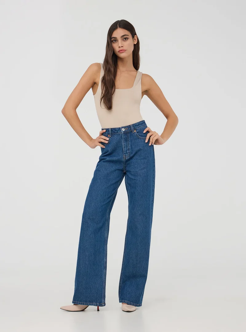 Jeans scuro wide leg