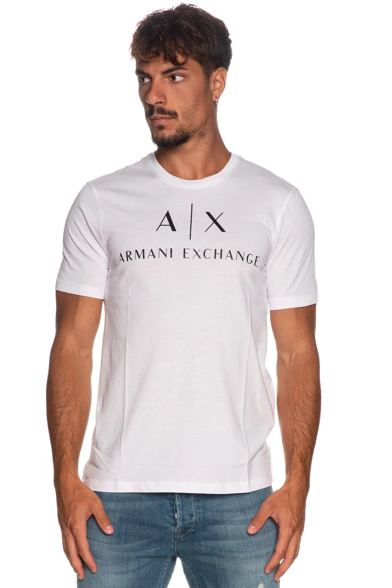 T Shirt Armani Exchange Da Uomo Bianca