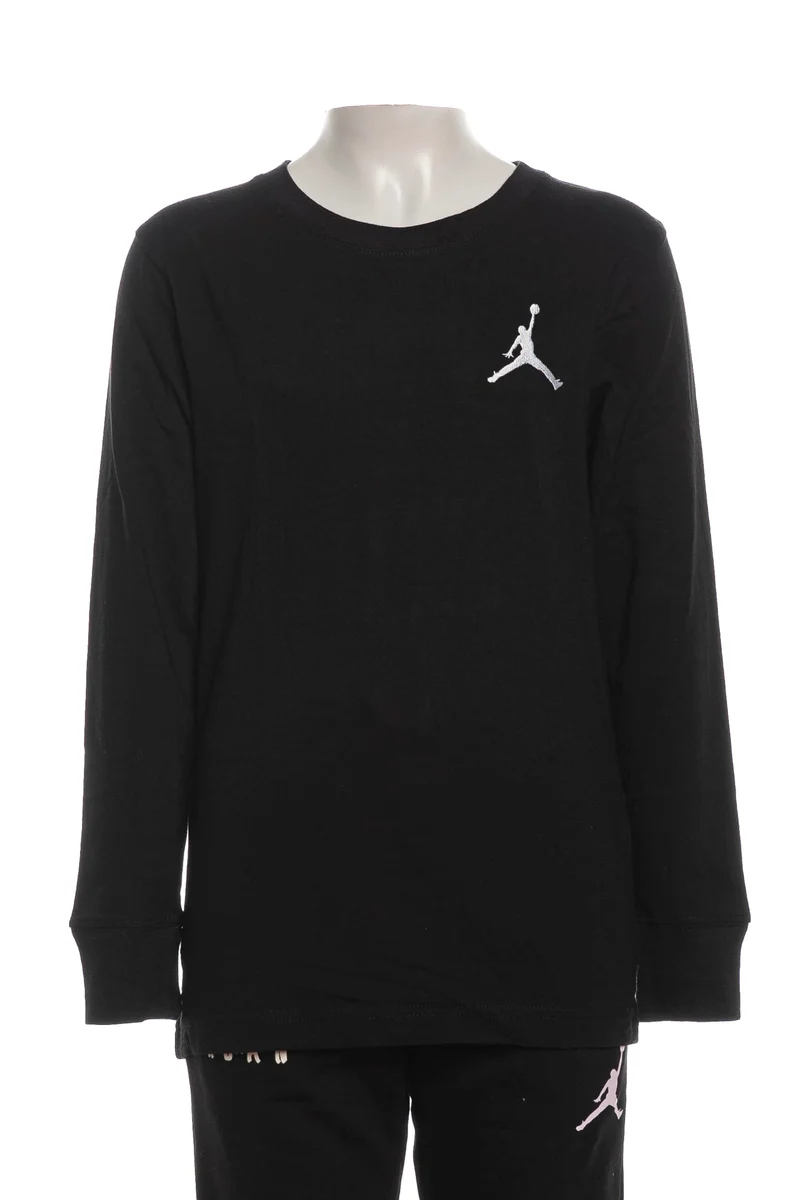 T Shirt Nike Jordan Jumpman Air Embroidery Da Bambino Nera