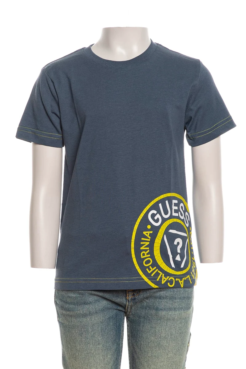 T Shirt Guess L.A. Side Da Bambino Blu Balena