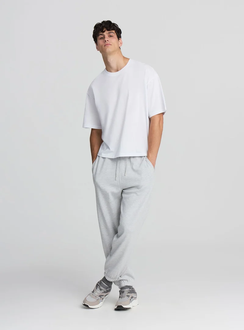 T-shirt cropped tinta unita