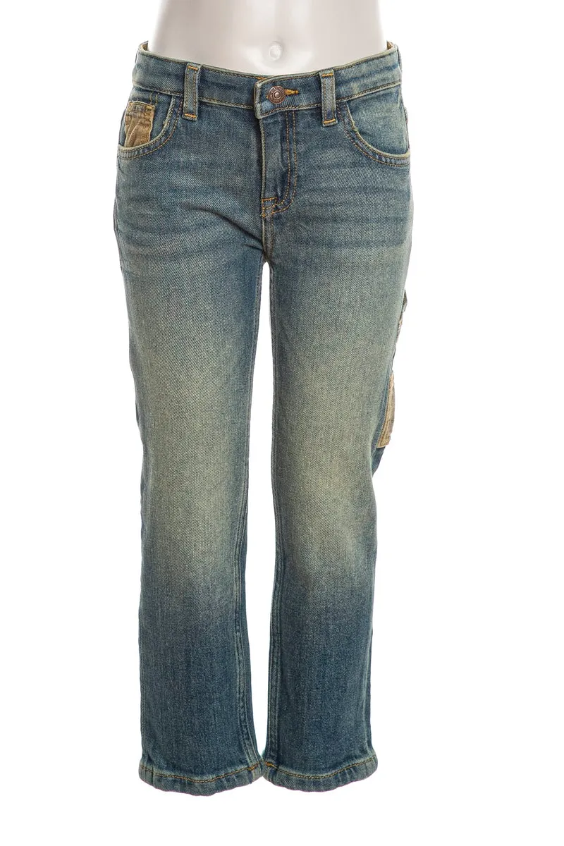 Jeans Guess Ovr Cg Camo Pocket Da Bambino Denim Camo E Light Medio Blu