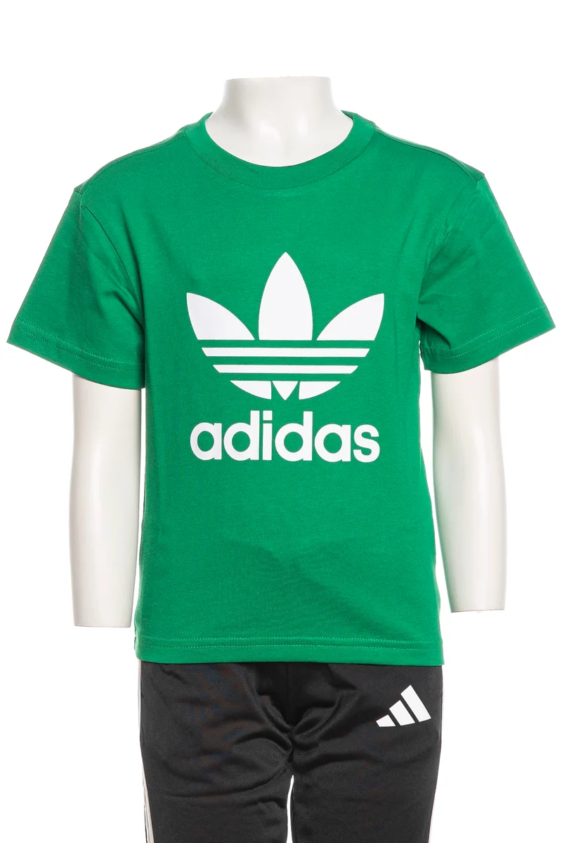 T Shirt Adidas Originals Trefoil Tee Da Bambino Verde Bandiera