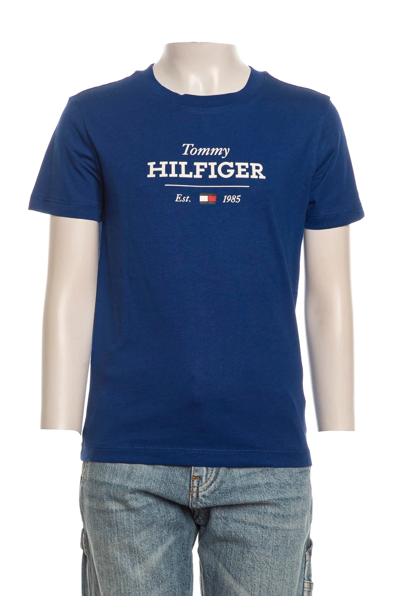 T Shirt Tommy Hilfiger Mono 1985 Rg Tee Ss Boy Da Bambino Royal