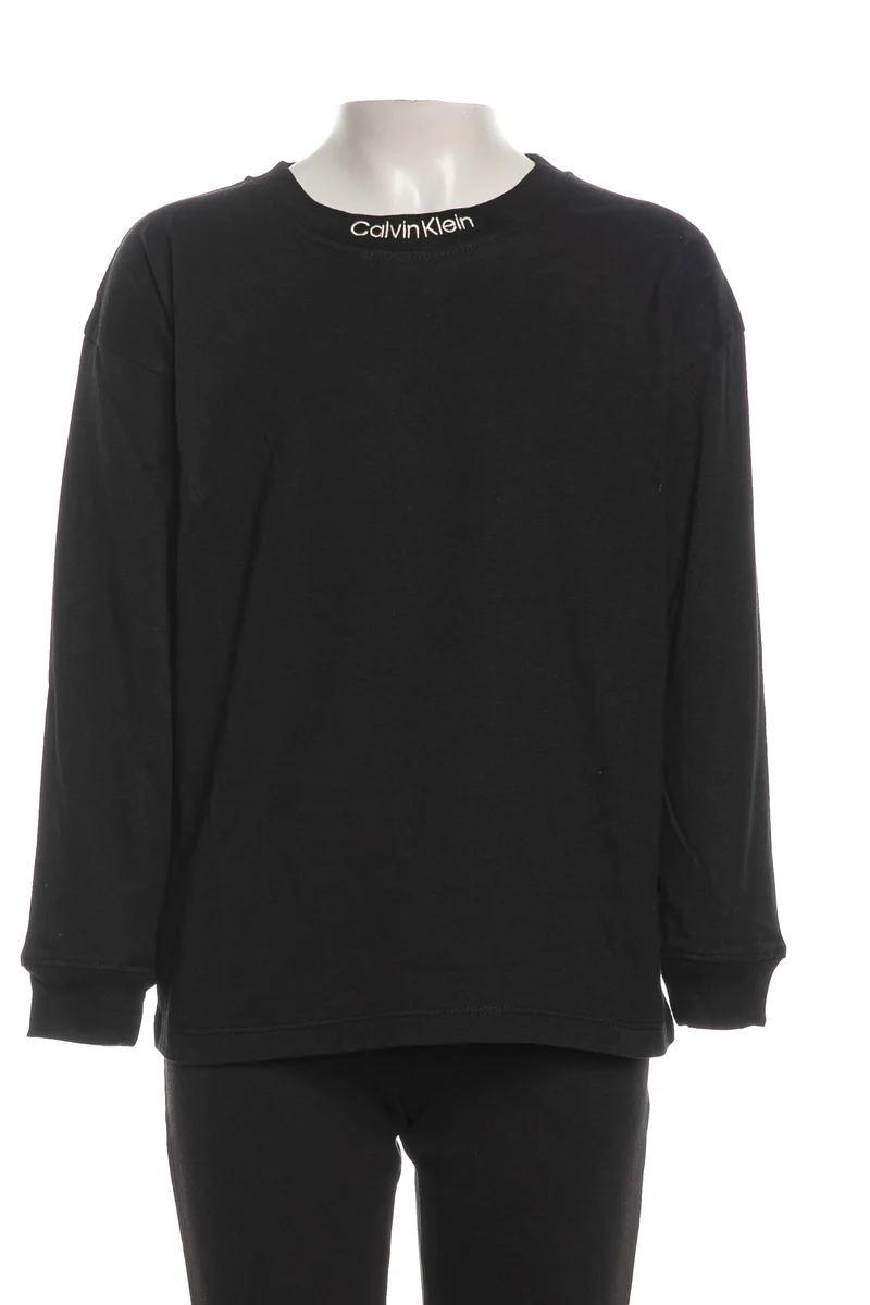 T Shirt Calvin Klein Embro Ck Ls Tee Da Bambino Nera
