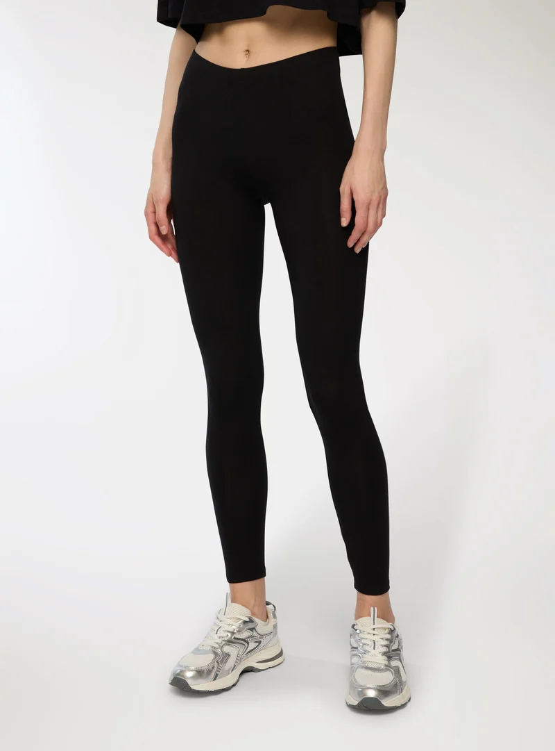 Leggings lunghi basic in jersey stretch
