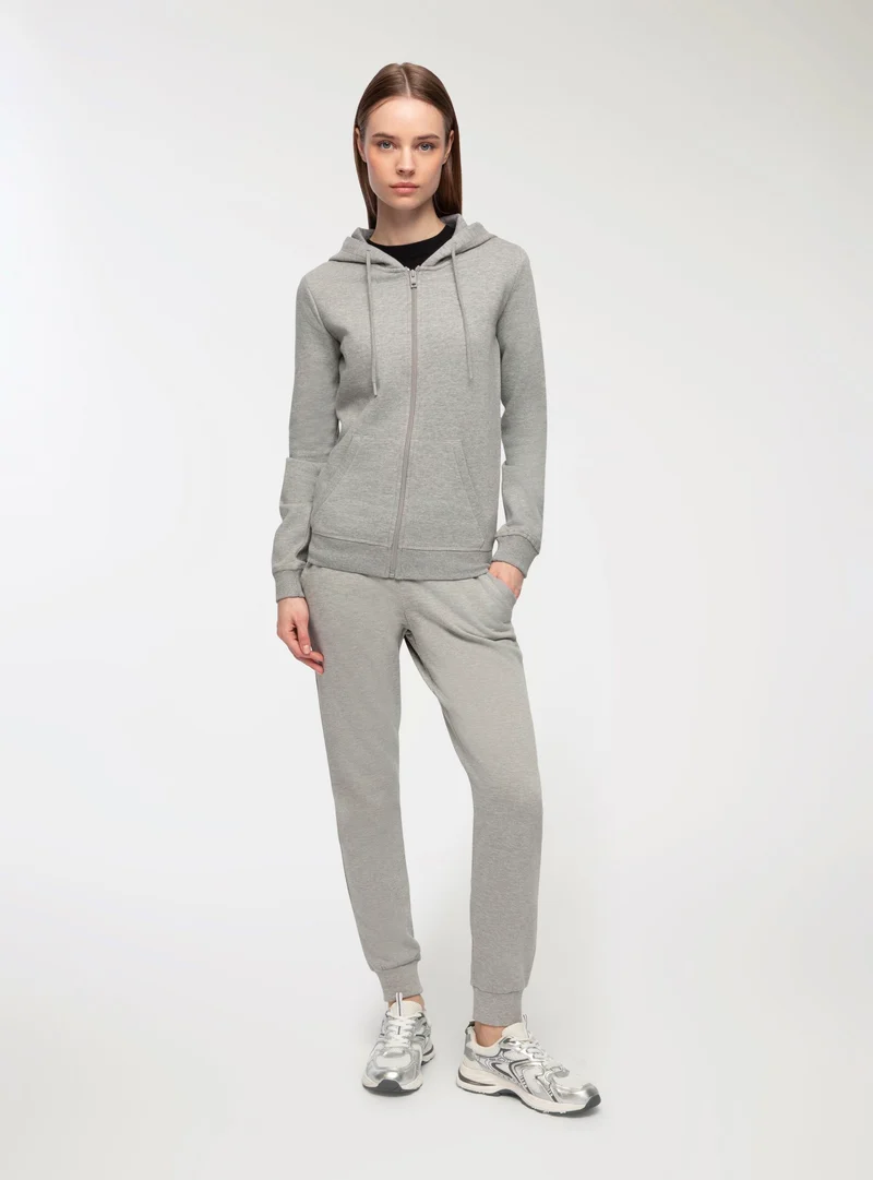 Pantaloni tuta leggeri con polsini e coulisse