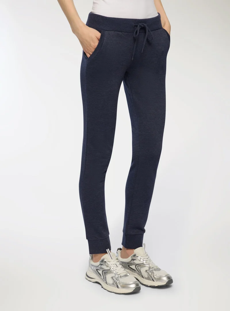 Pantaloni tuta leggeri con polsini e coulisse