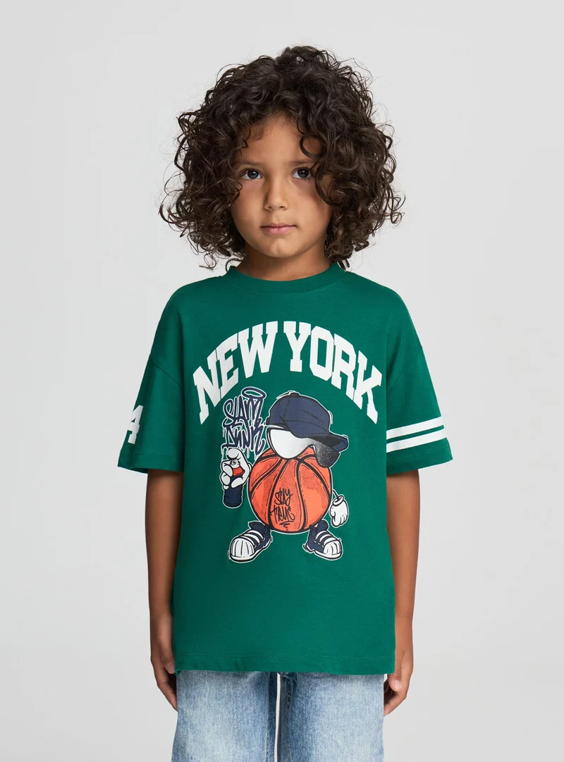 T-shirt con stampa New York
