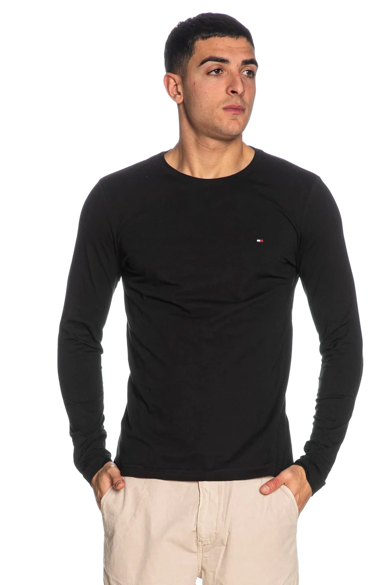 T Shirt Tommy Hilfiger Str Ls Tee Da Uomo Nera