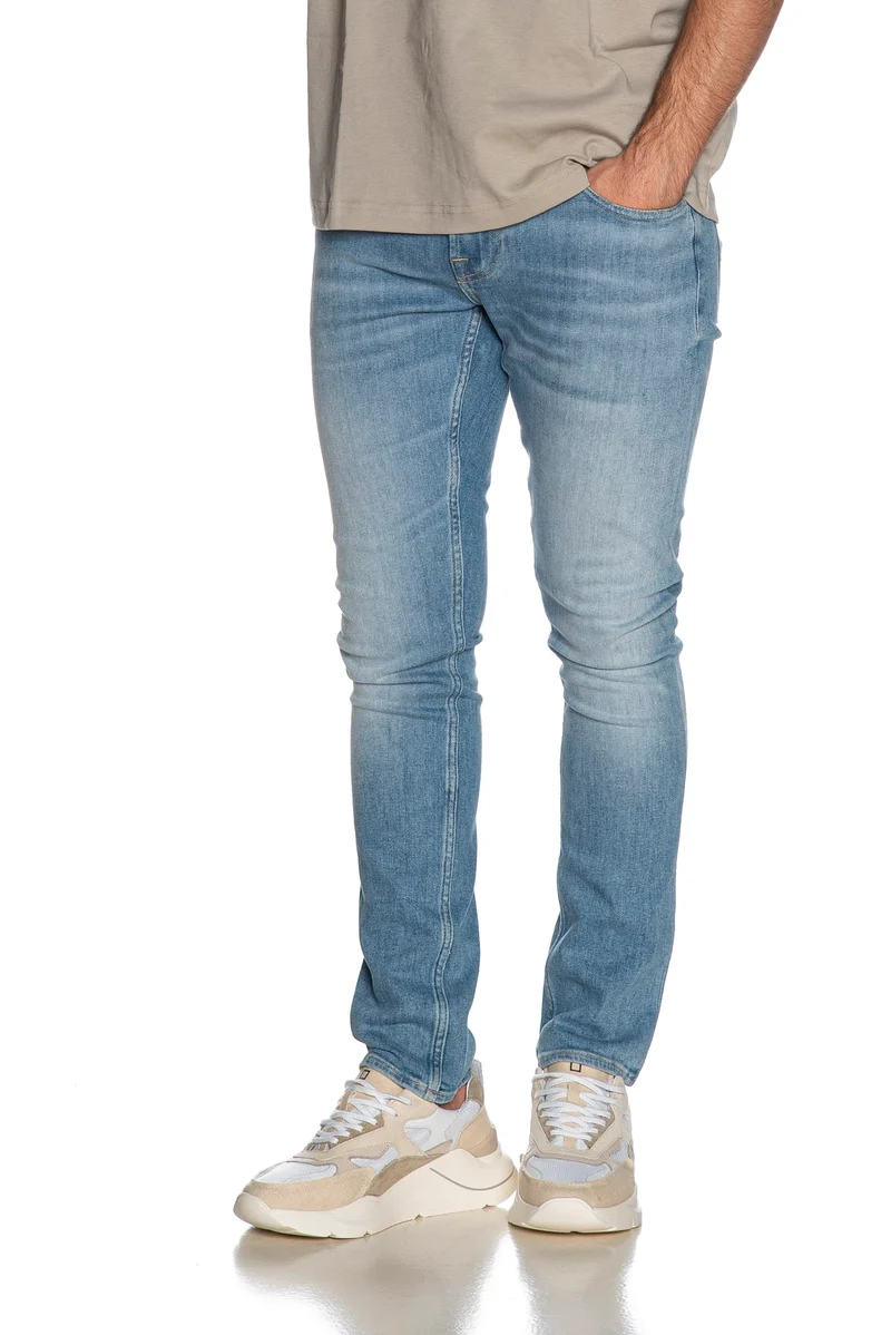 Jeans Guess Miami Da Uomo Denim Medio Light Blu
