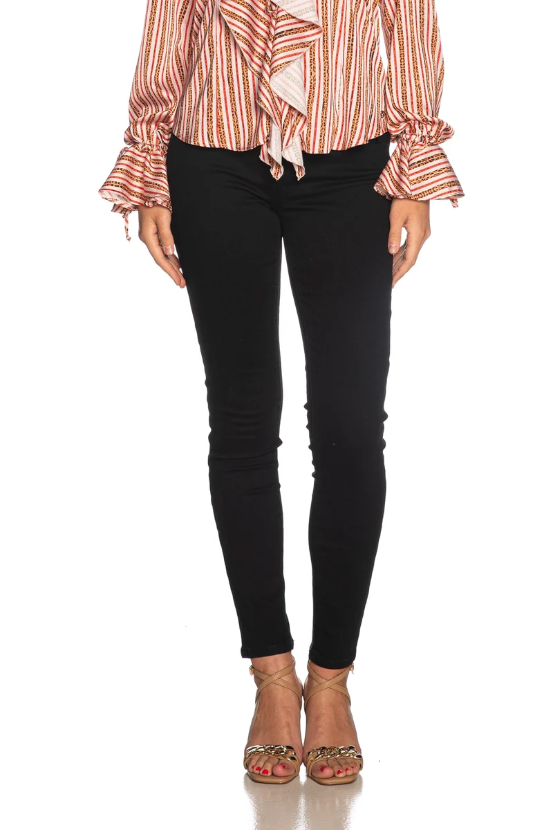 Jeans Guess Reborn 1981 Da Donna Denim Nero