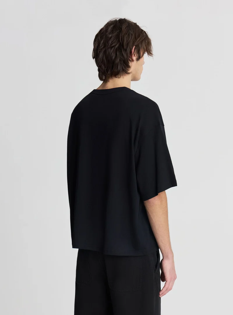 T-shirt crop a tinta unita