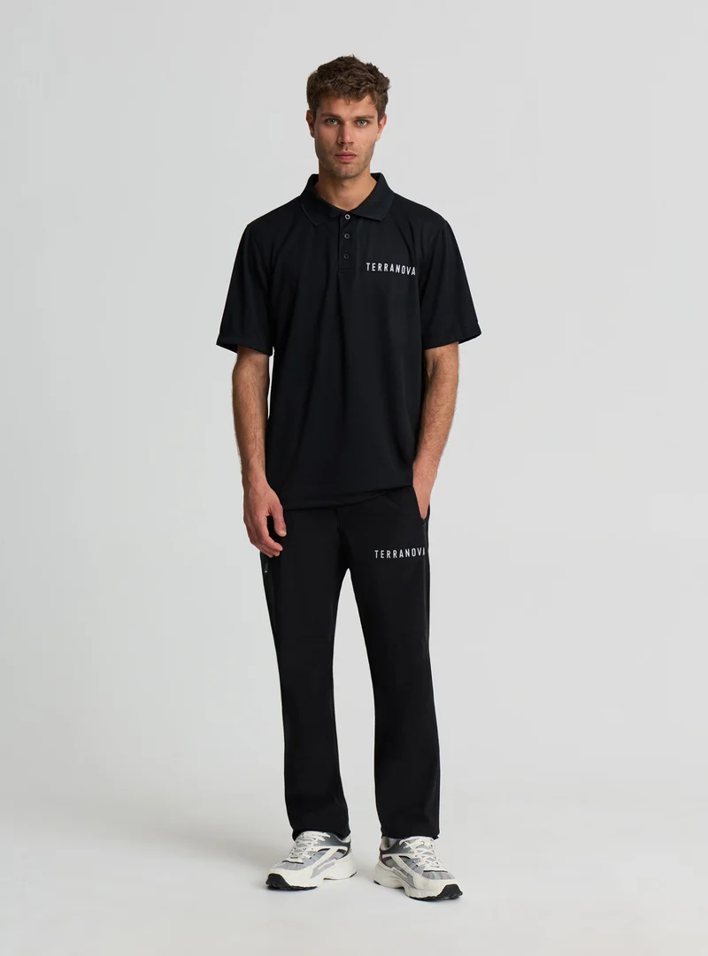 T-shirt polo sportiva con scritta