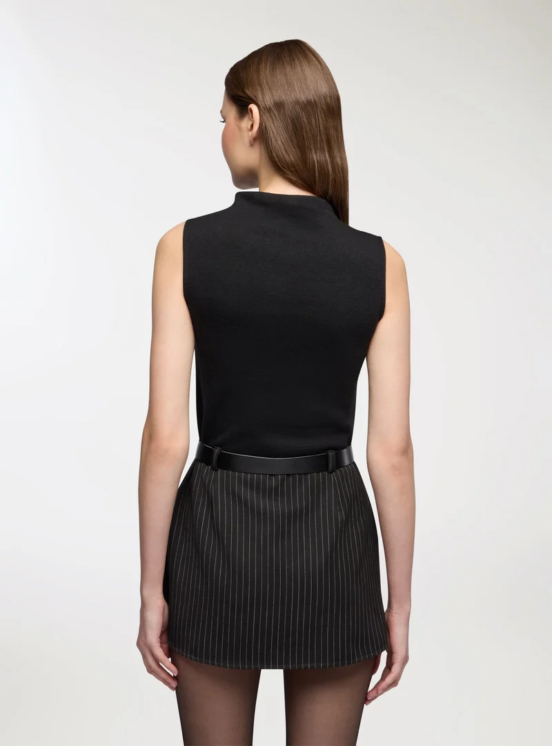 Vestito bitessuto con cintura