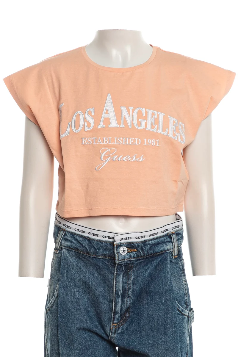 T Shirt Guess La Est 1981 Emb Da Bambina Pesca