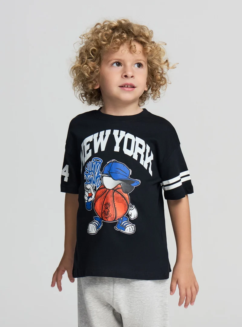 T-shirt con stampa New York