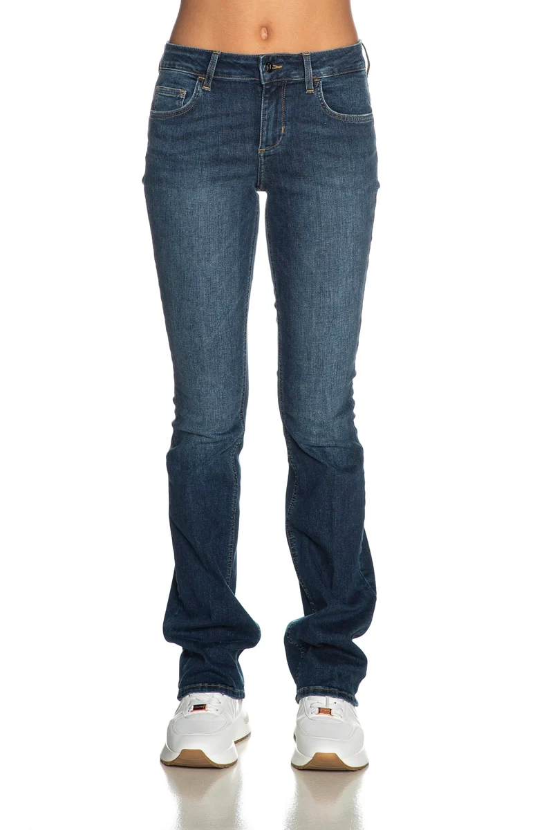 Jeans Liu Jo B Up Repot Da Donna Denim Dark Blu Medio