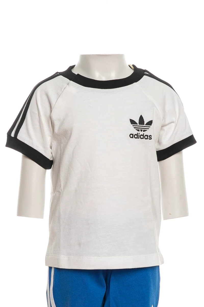 T Shirt Adidas Originals 3 S Stripes Tee Baby Da Bambino Bianca Nero