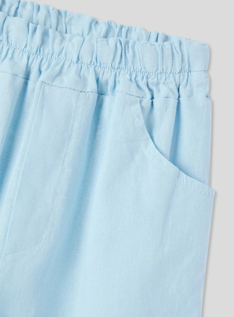 Bermuda in misto lino con elastico