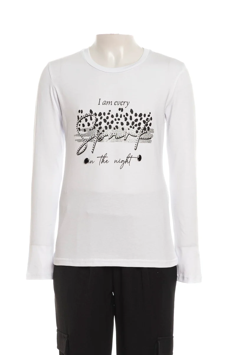 T Shirt J'aimè Sporty Da Bambina Ianca