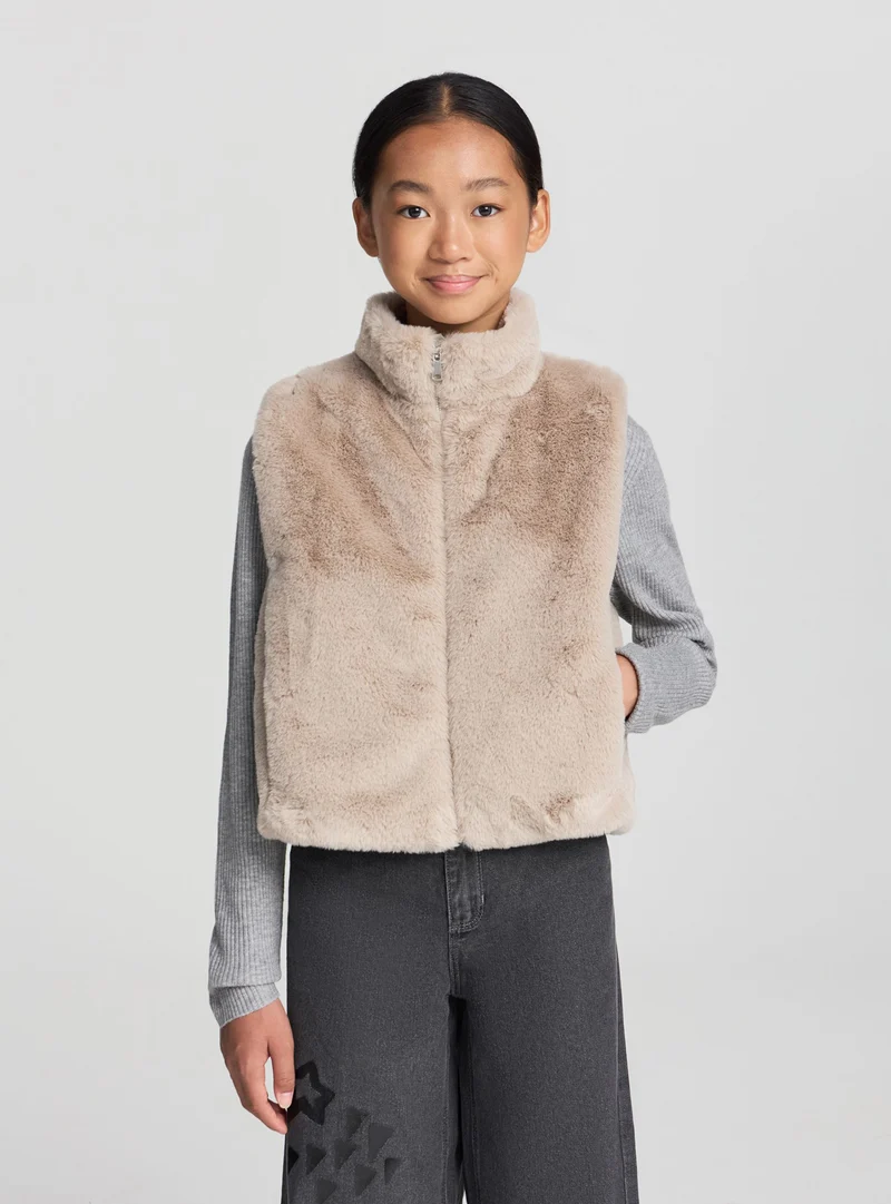 Gilet effetto pelo