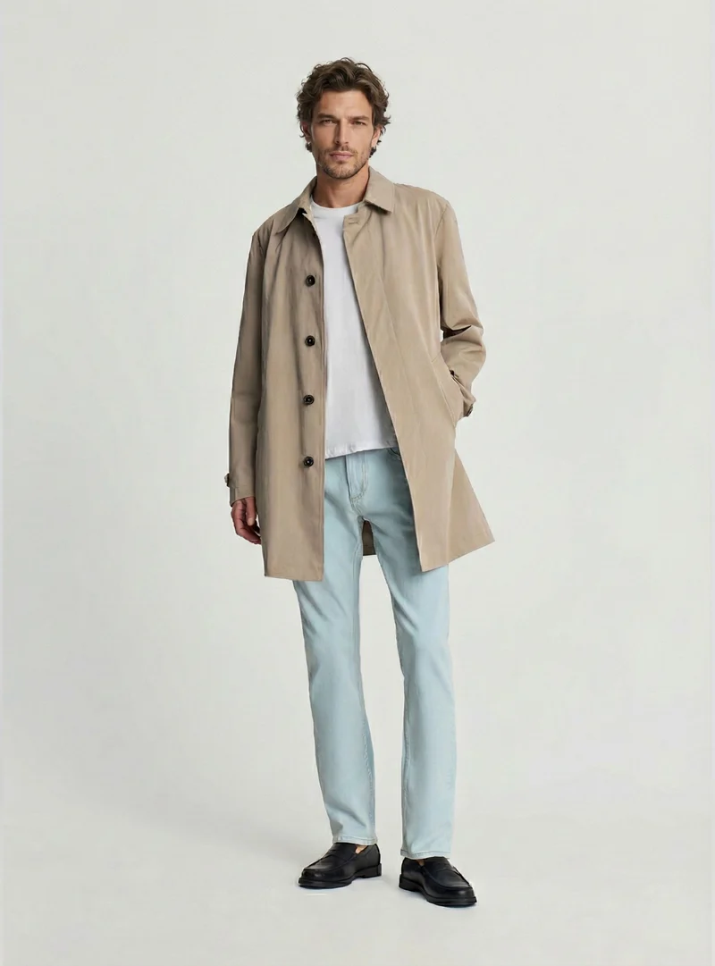Cappotto trench tinta unita