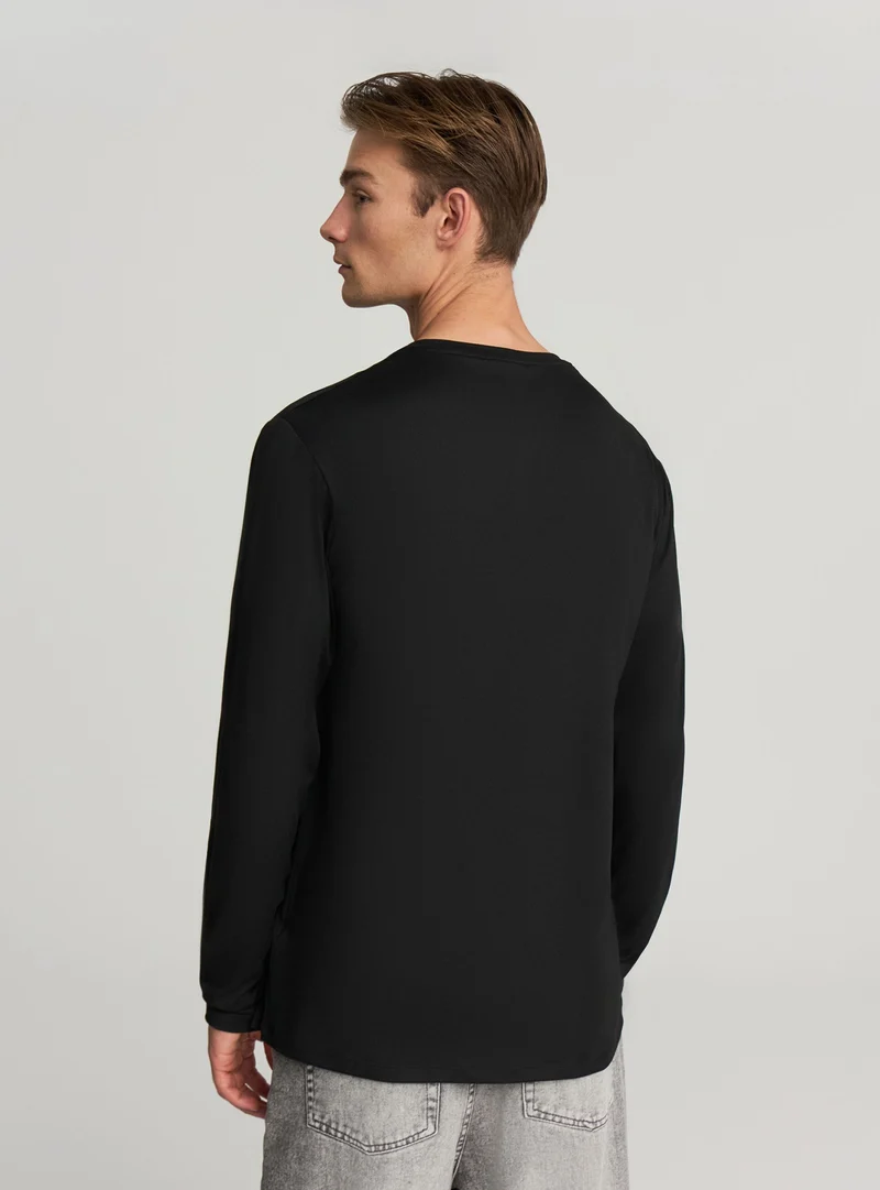 T-shirt manica lunga tessuto caldo