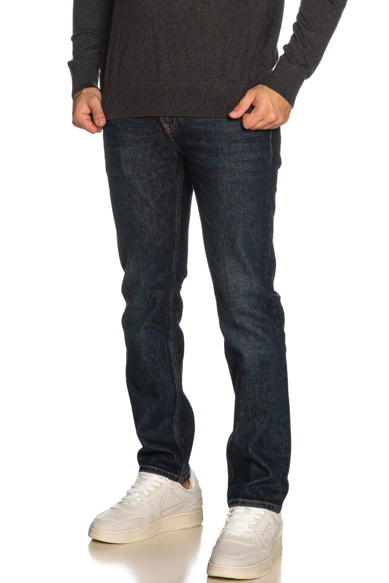 Jeans Tommy Hilfiger Denton Th Str Crest Da Uomo Denim Dark Blu