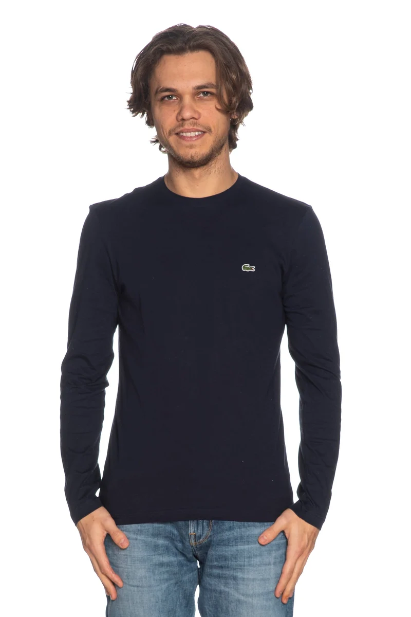 T Shirt Lacoste Th2040 Da Uomo Blu Marina