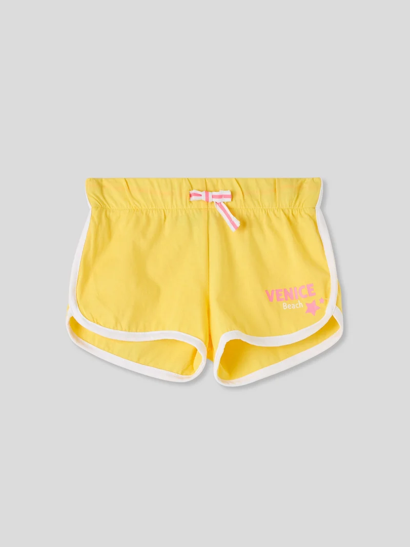 Shorts tuta con profili e stampa Venice