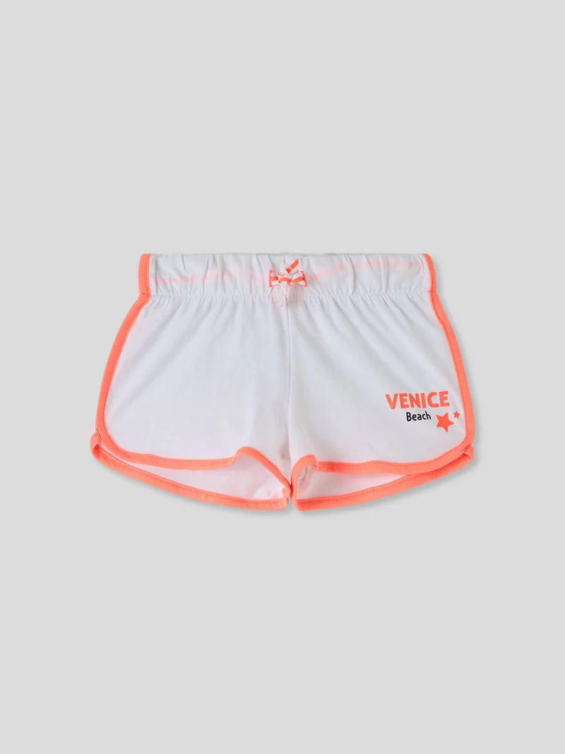 Shorts tuta con profili e stampa Venice