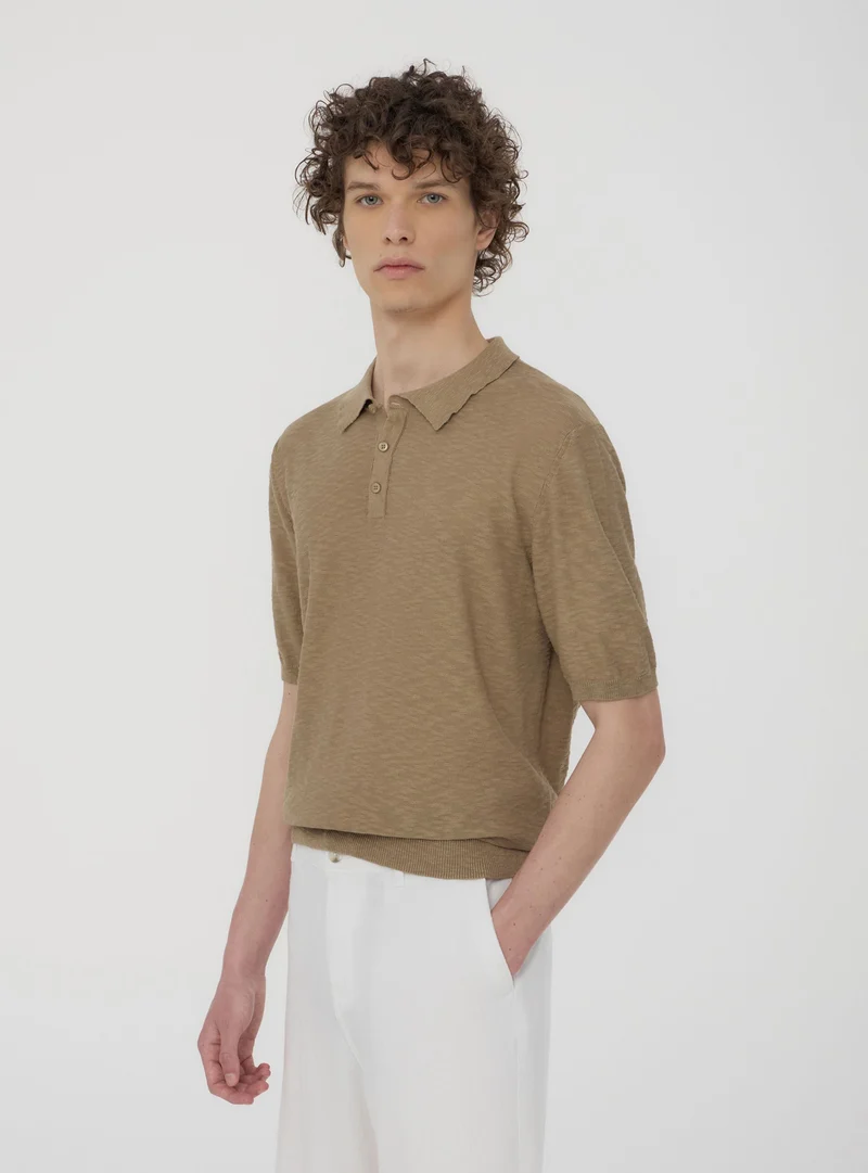 T-shirt polo tinta unita