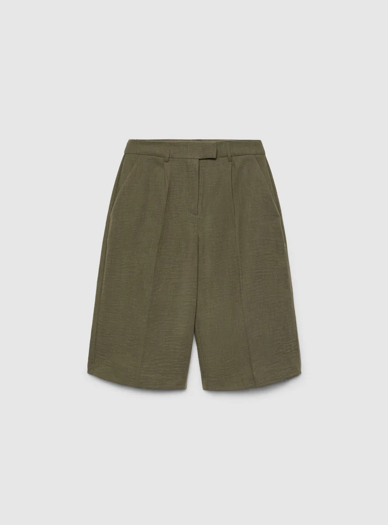Jorts bermuda a tinta unita con pieghe