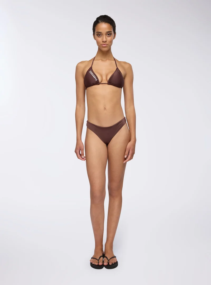 Slip bikini brasiliana con logo