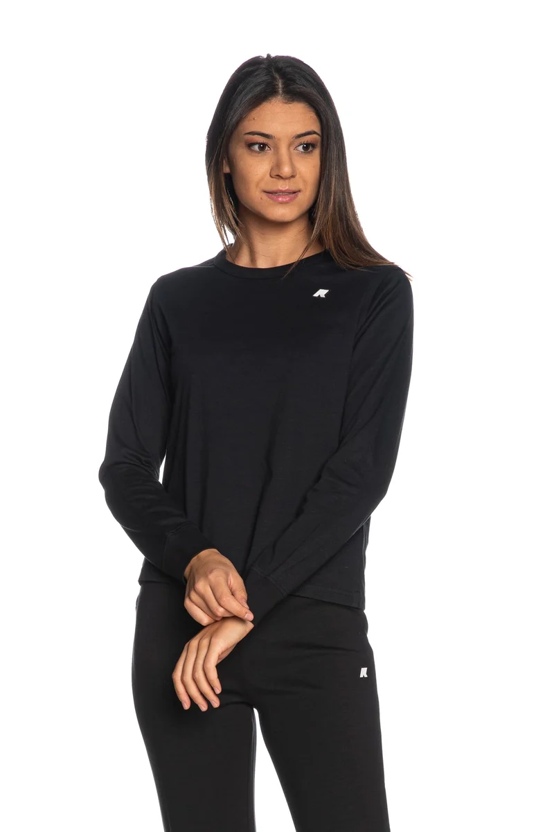 T Shirt K-Way Nenan Js Peach Da Donna Nera