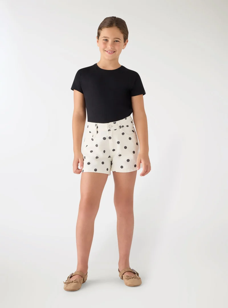 Shorts jeans a pois