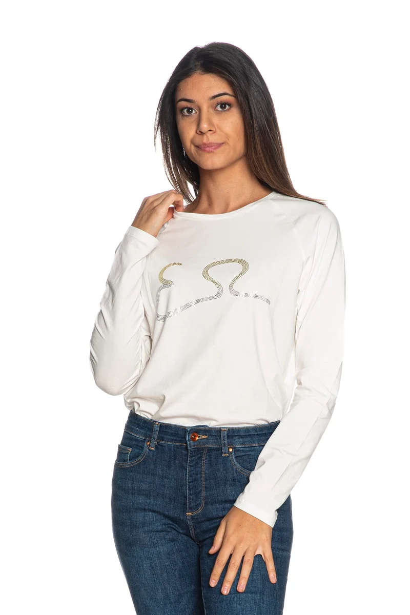 T Shirt Yes Zee Yz Da Donna Bianca
