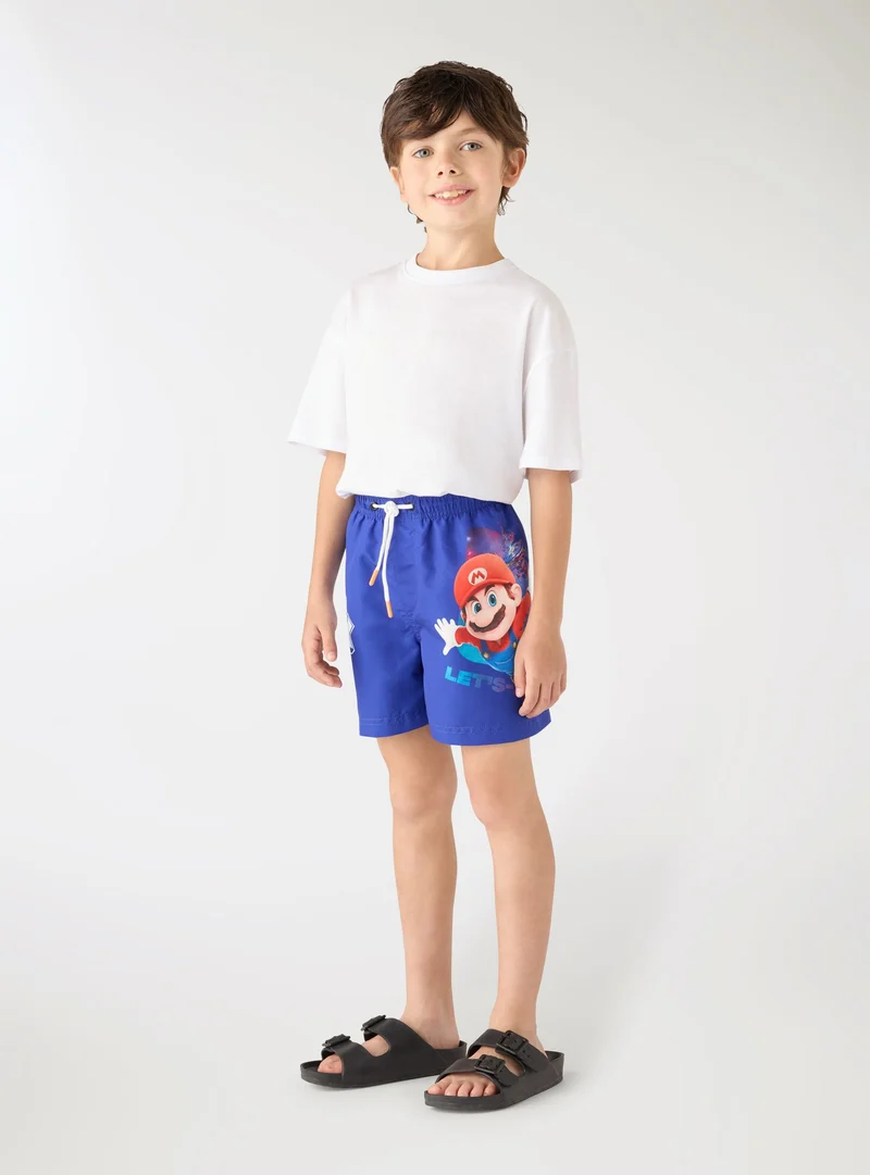Pantaloncini mare con stampa Super Mario®