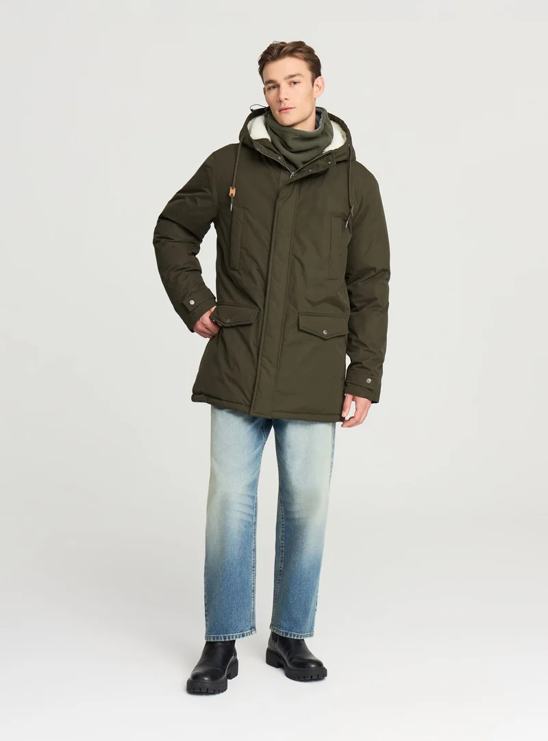 Giubbotto parka con cappuccio