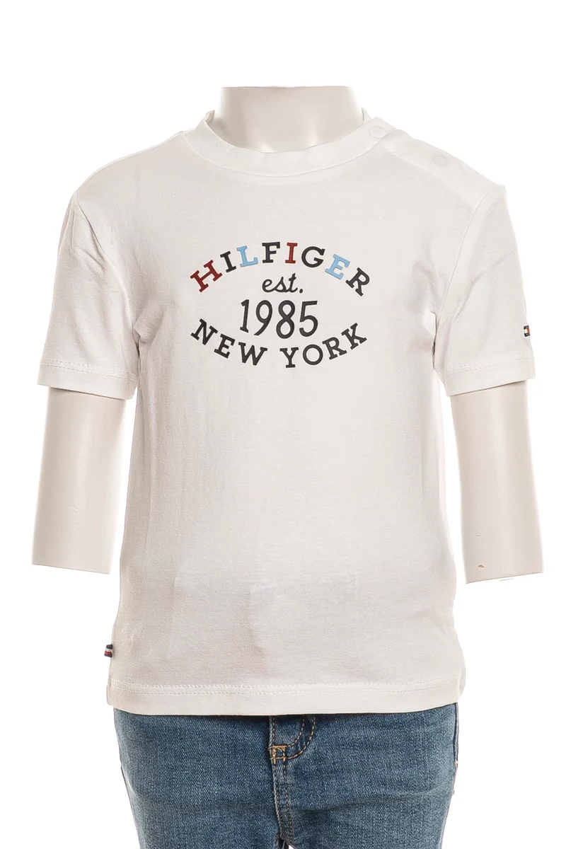 T Shirt Tommy Hilfiger Baby Mono Oval Ss Da Bambino Bianca