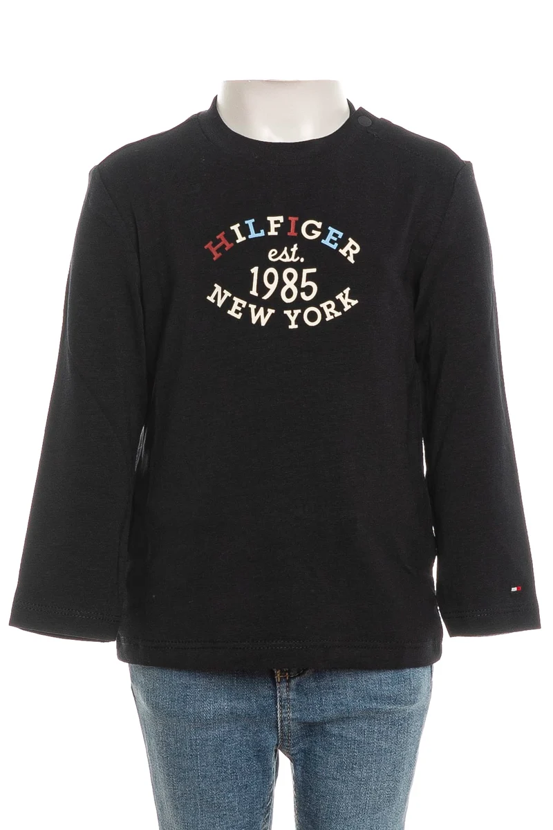 T Shirt Tommy Hilfiger Baby Mono Oval Da Bambino Blu Marina