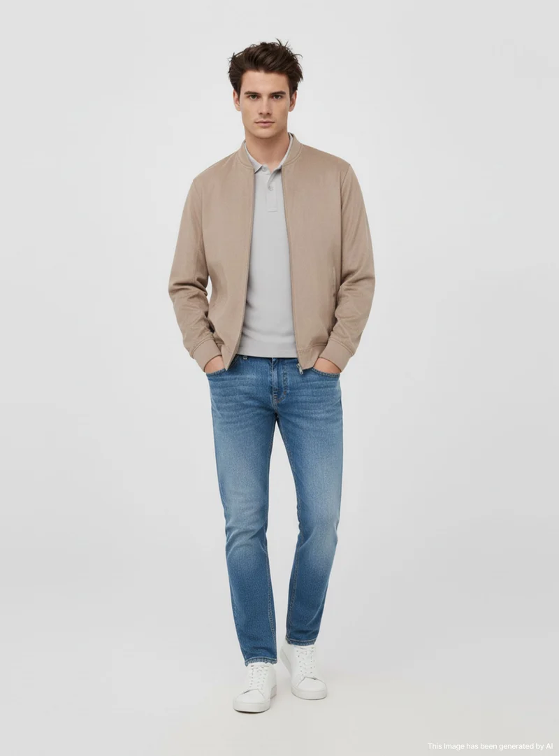 Bomber simil camoscio