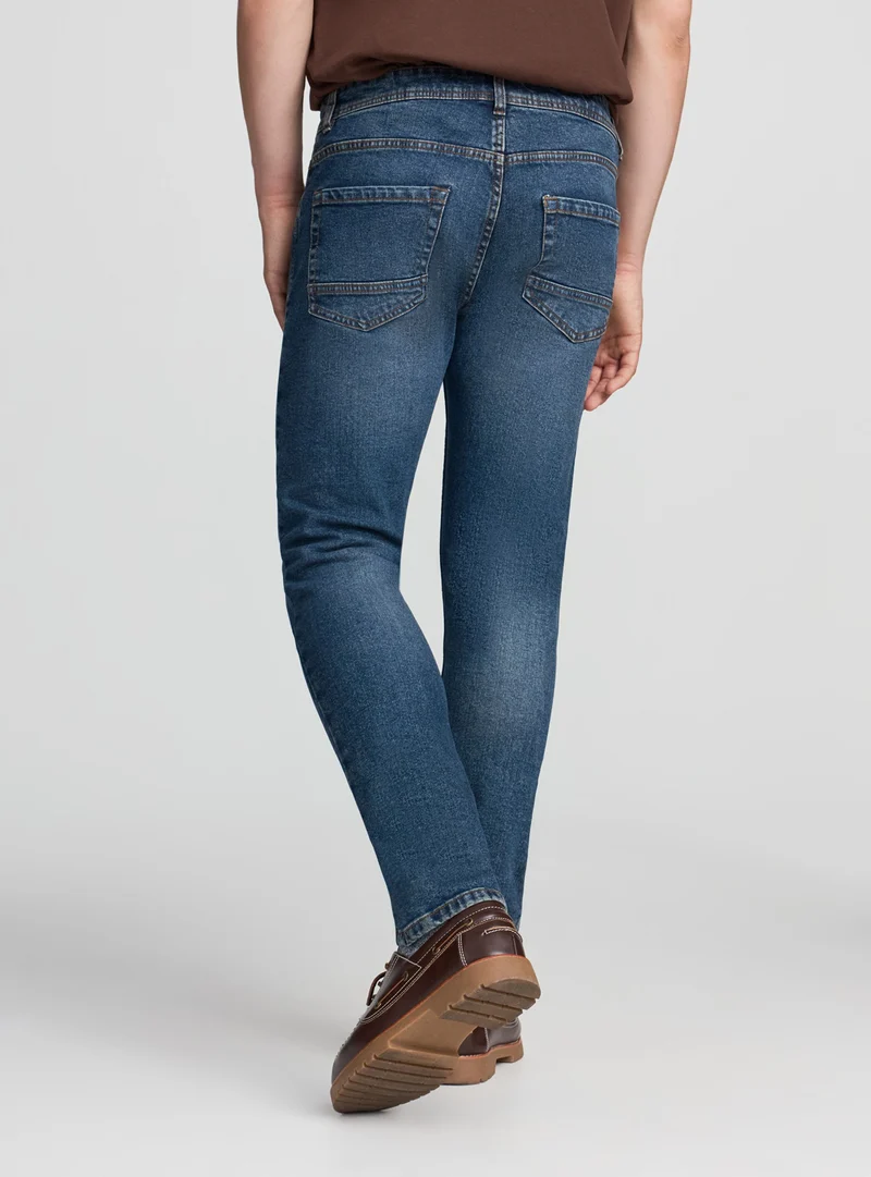 Jeans scuri regular fit