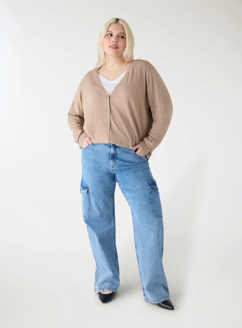 Jeans cargo acid wash